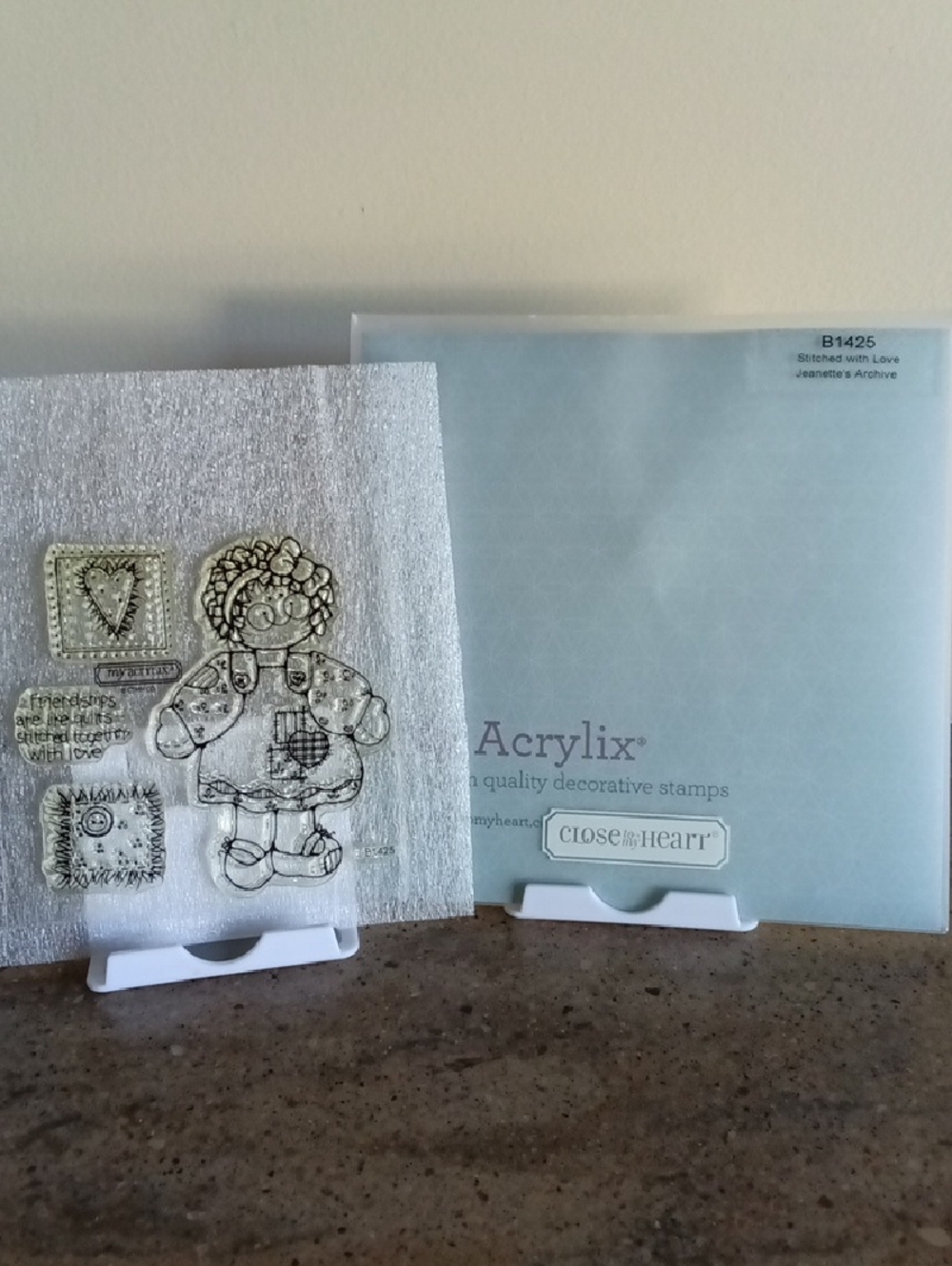 Close to My Heart Acrylic Stamp Set B1425 Stitched With Love Jeanette's Archive